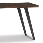 Acacia Wood Flat Top Desk with Metal Legs – 54 Inch