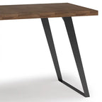 Acacia Wood Flat Top Desk with Metal Legs – 54 Inch