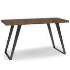 Acacia Wood Flat Top Desk with Metal Legs – 54 Inch