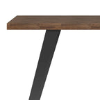 Acacia Wood Flat Top Desk with Metal Legs – 54 Inch