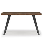 Acacia Wood Flat Top Desk with Metal Legs – 54 Inch
