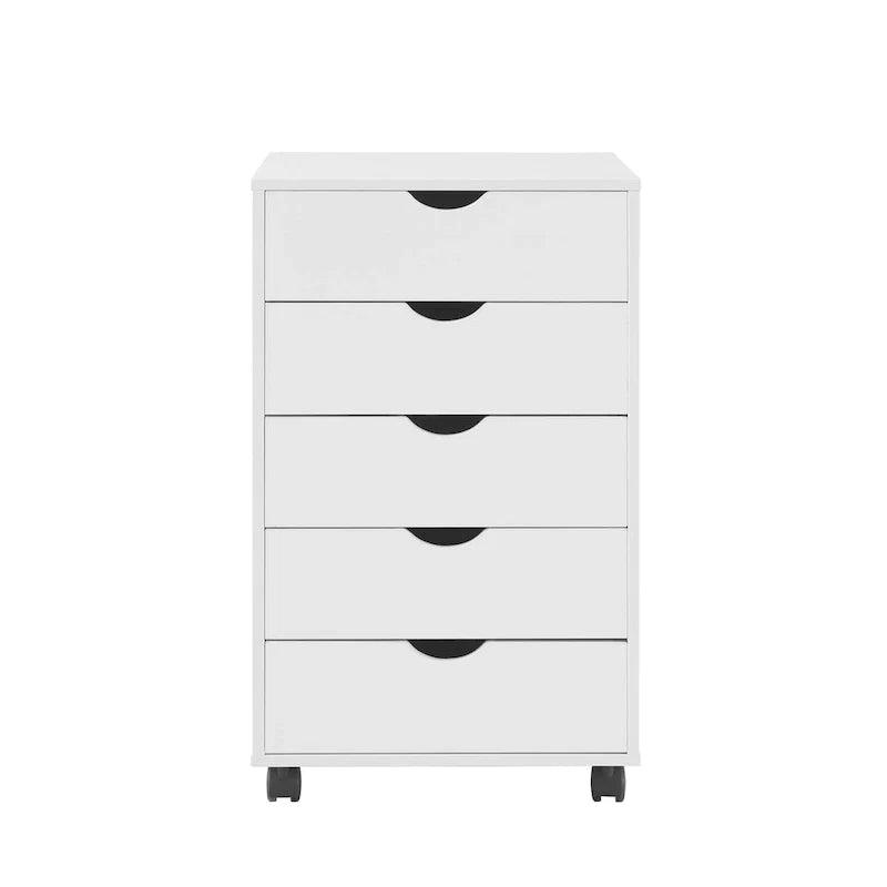 5-Drawer Storage Cabinet with Wheels
