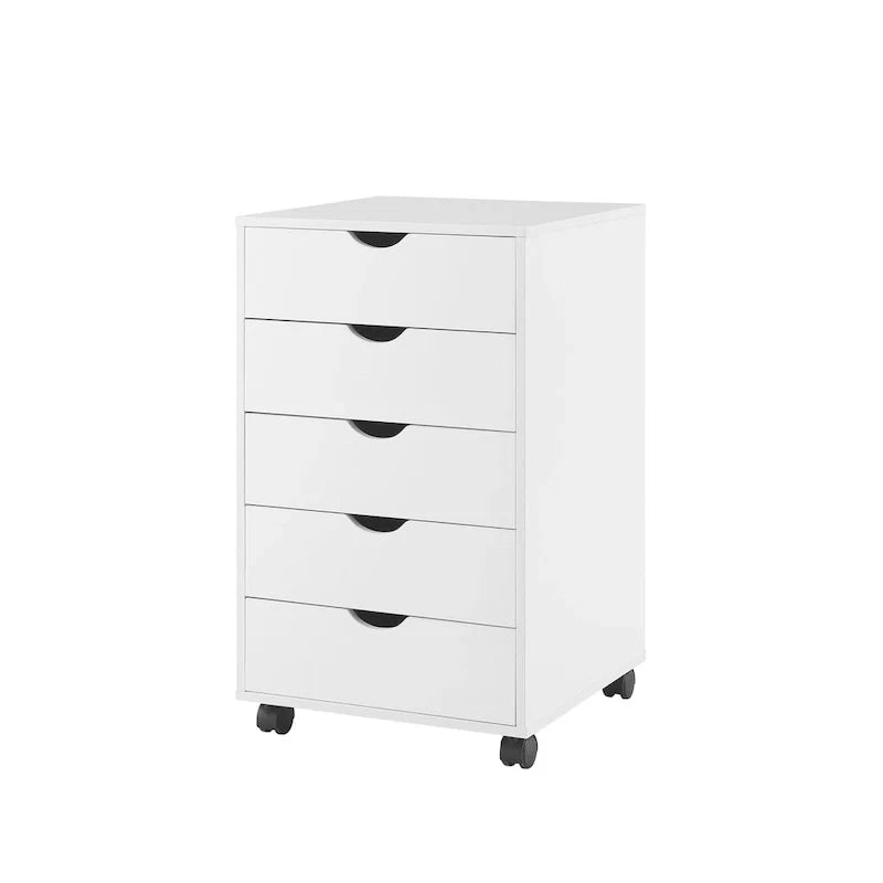5-Drawer Storage Cabinet with Wheels
