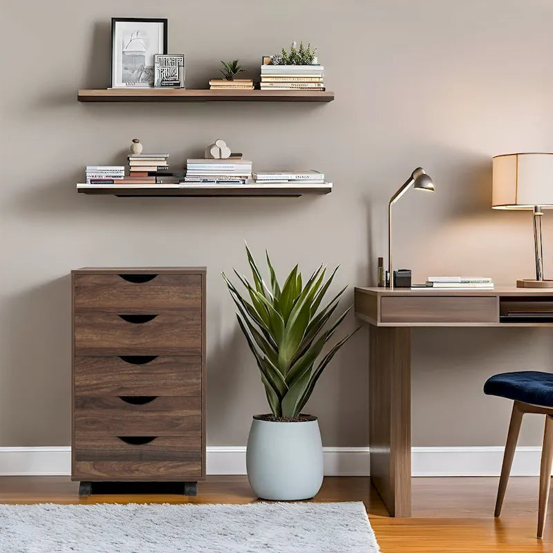 5-Drawer Storage Cabinet with Wheels