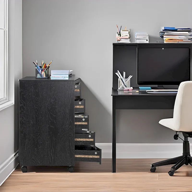 5-Drawer Storage Cabinet with Wheels