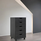 5-Drawer Storage Cabinet with Wheels