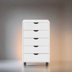 5-Drawer Storage Cabinet with Wheels