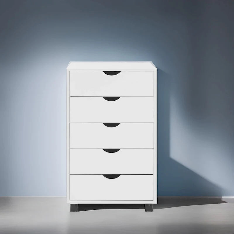 5-Drawer Storage Cabinet with Wheels