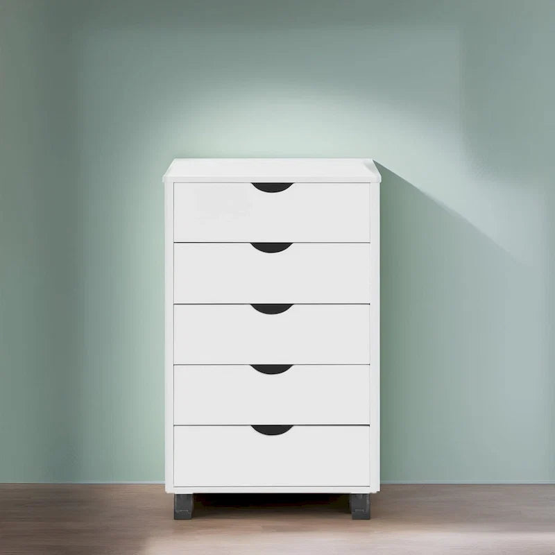 5-Drawer Storage Cabinet with Wheels