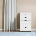 5-Drawer Storage Cabinet with Wheels