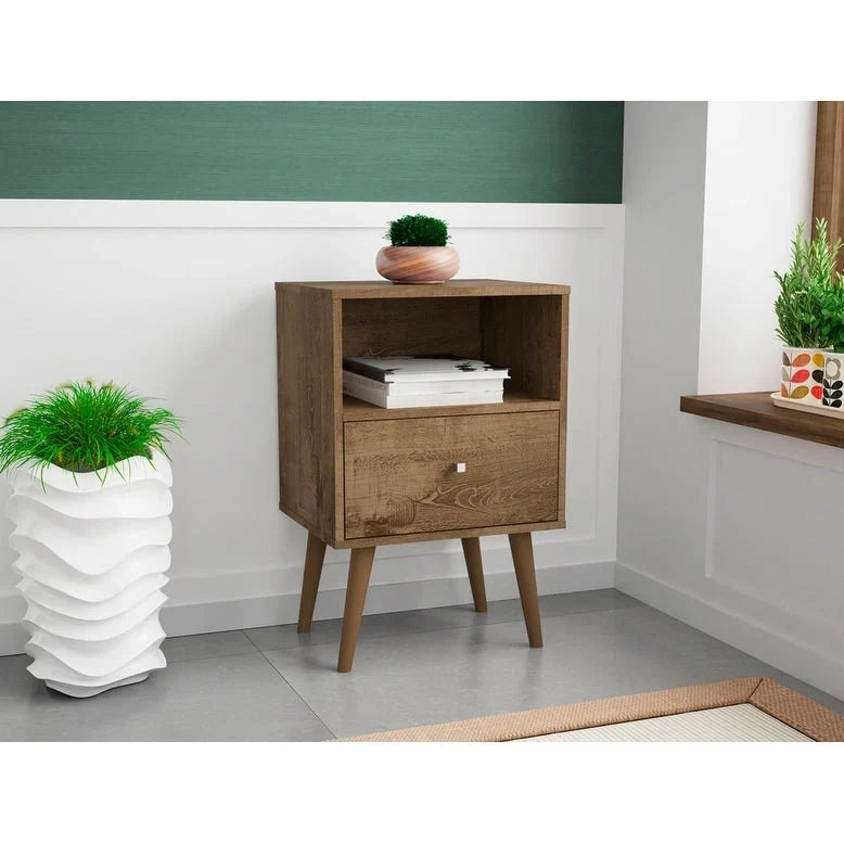 Mid Century Modern 1-Drawer Nightstand