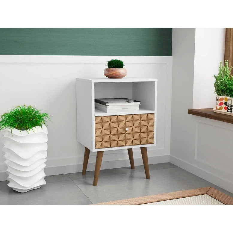 Mid Century Modern 1-Drawer Nightstand