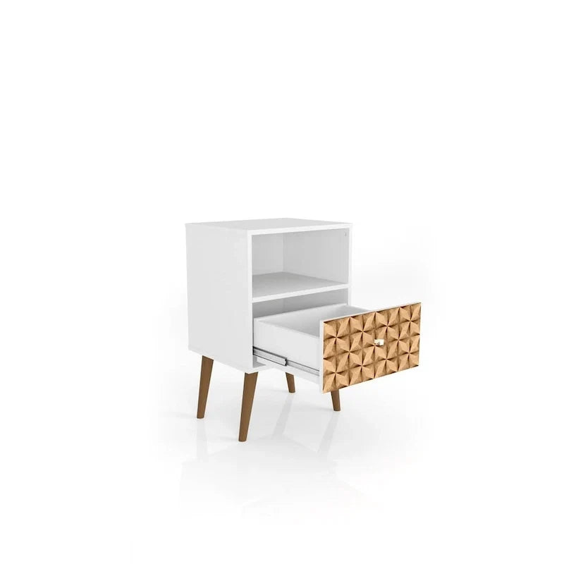Mid Century Modern 1-Drawer Nightstand