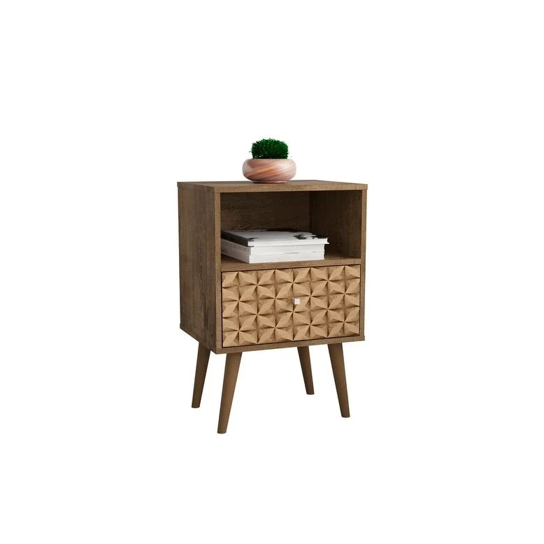 Mid Century Modern 1-Drawer Nightstand