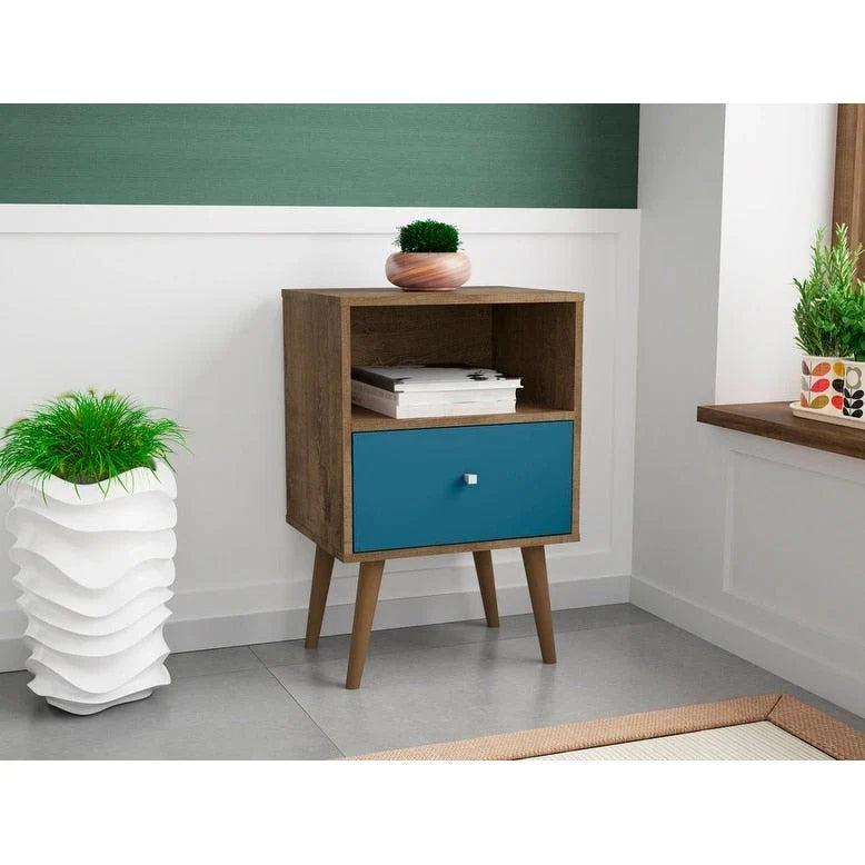 Mid Century Modern 1-Drawer Nightstand
