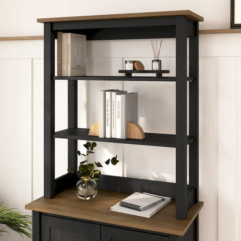 Tall Hutch Organizer with Open Shelves