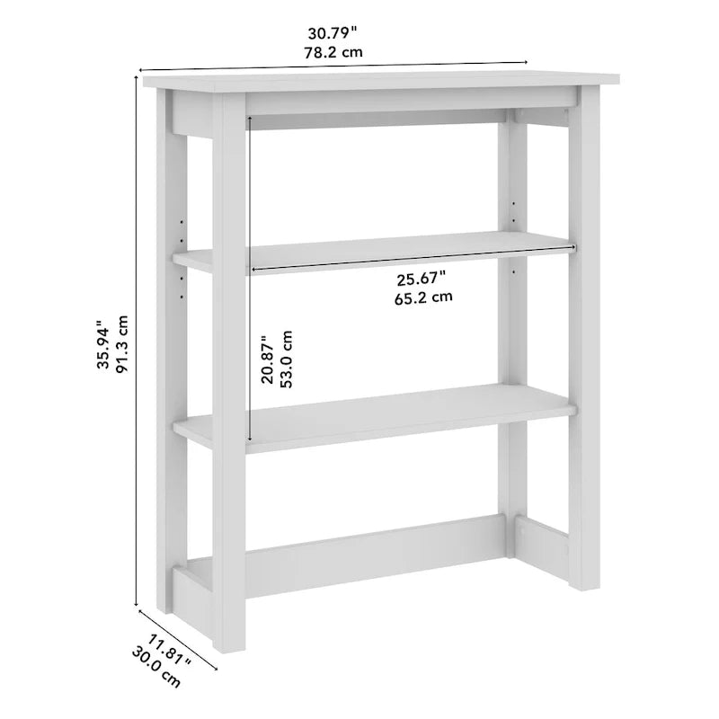 Tall Hutch Organizer with Open Shelves