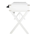 46-Inch Writing Desk with Power Station and Storage Drawers
