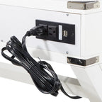 46-Inch Writing Desk with Power Station and Storage Drawers