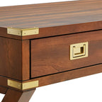 46-Inch Writing Desk with Power Station and Storage Drawers