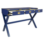 46-Inch Writing Desk with Power Station and Storage Drawers
