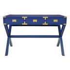 46-Inch Writing Desk with Power Station and Storage Drawers