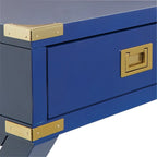 46-Inch Writing Desk with Power Station and Storage Drawers