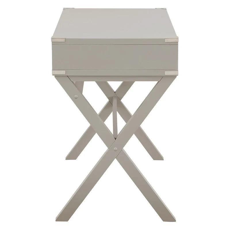 46-Inch Writing Desk with Power Station and Storage Drawers