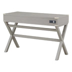 46-Inch Writing Desk with Power Station and Storage Drawers