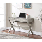 46-Inch Writing Desk with Power Station and Storage Drawers