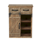 Sliding Barn Door Storage Cabinet - 31.8 H x 24 W x 12 D