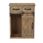 Sliding Barn Door Storage Cabinet - 31.8 H x 24 W x 12 D