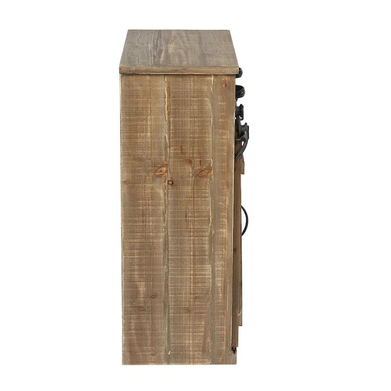 Sliding Barn Door Storage Cabinet - 31.8 H x 24 W x 12 D