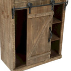 Sliding Barn Door Storage Cabinet - 31.8 H x 24 W x 12 D