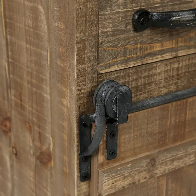 Sliding Barn Door Storage Cabinet - 31.8 H x 24 W x 12 D