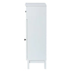 Slim Bathroom Storage Cabinet with Glass Door - 37 H x 15.7 W x 11.8 D