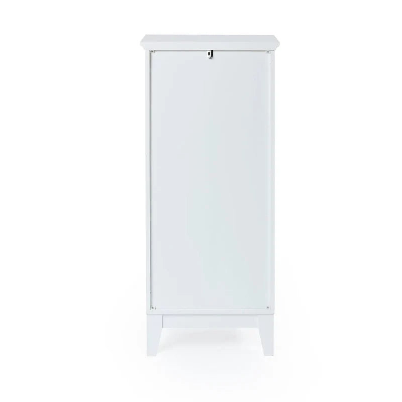 Slim Bathroom Storage Cabinet with Glass Door - 37 H x 15.7 W x 11.8 D