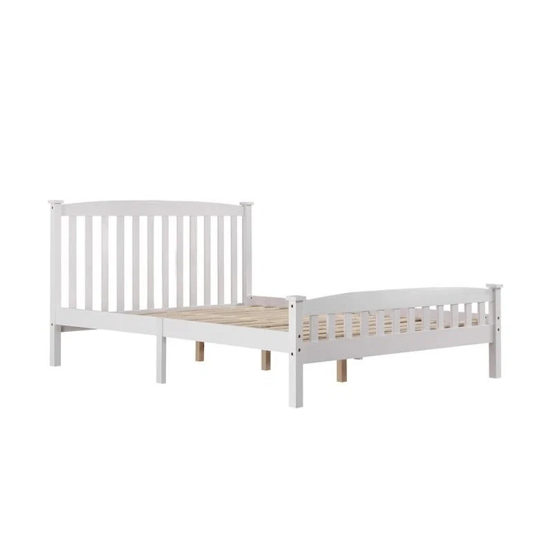 Wood Platform Bed with Headboard
