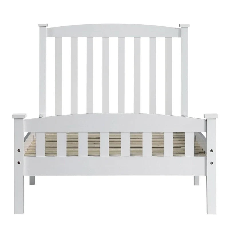 Wood Platform Bed with Headboard