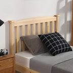 Wood Platform Bed with Headboard