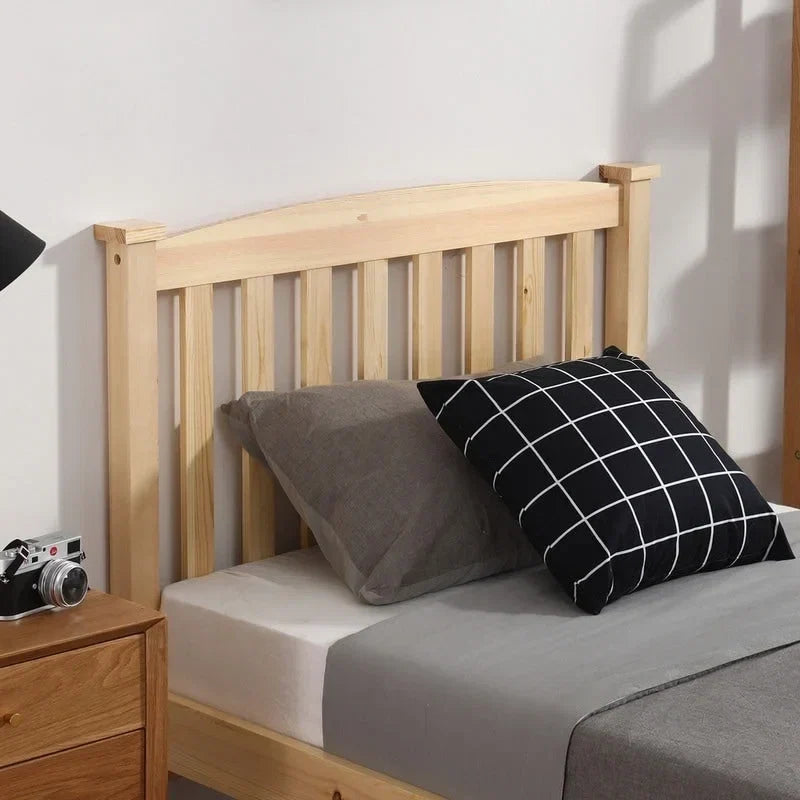 Wood Platform Bed with Headboard