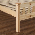 Wood Platform Bed with Headboard
