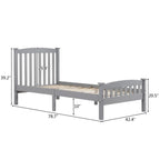 Wood Platform Bed with Headboard