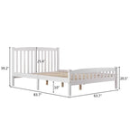 Wood Platform Bed with Headboard