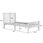 Wood Platform Bed with Headboard