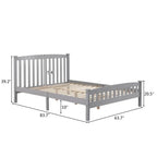 Wood Platform Bed with Headboard