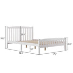 Wood Platform Bed with Headboard