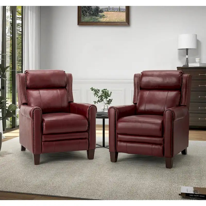 32.48 Wide Leather Manual Recliner Set of 2