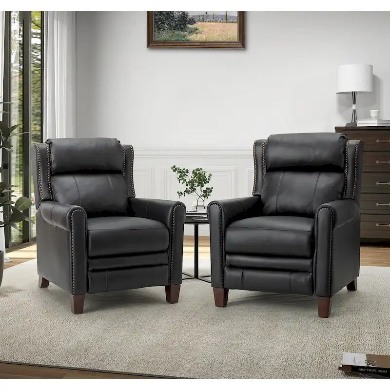 32.48 Wide Leather Manual Recliner Set of 2