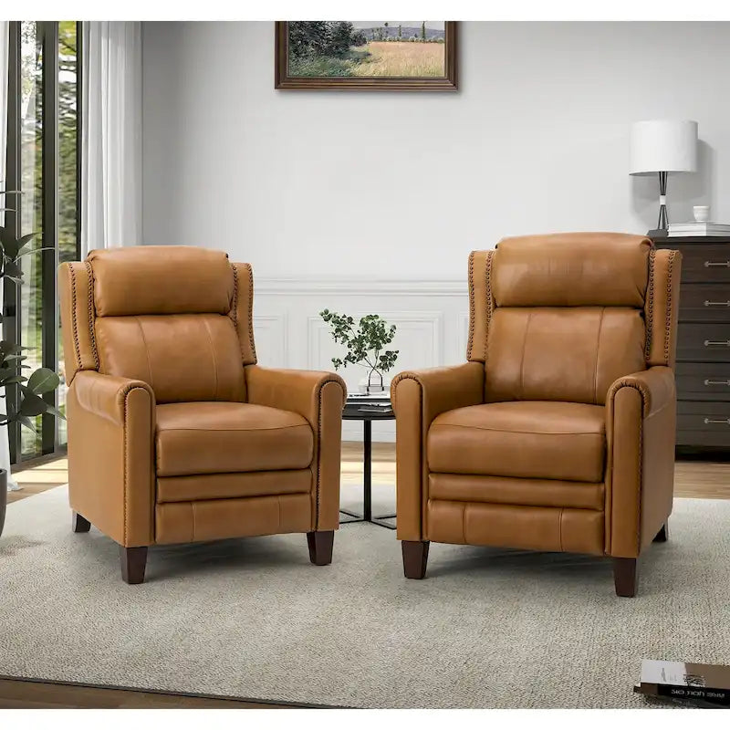 32.48 Wide Leather Manual Recliner Set of 2